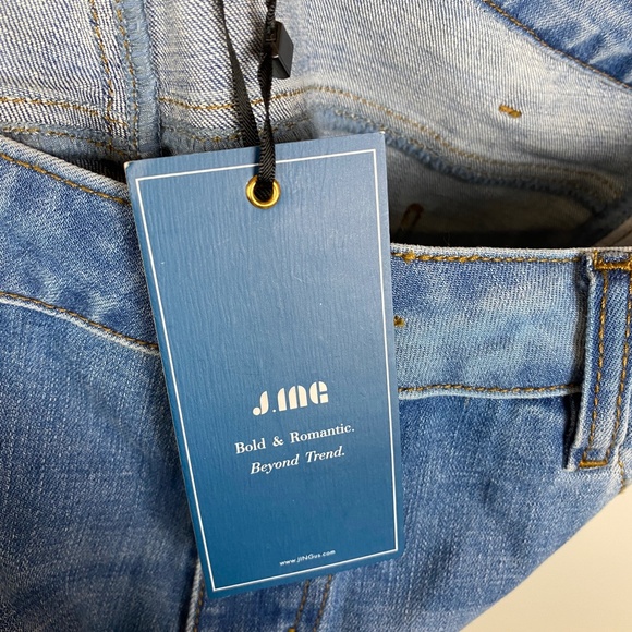 J.ING Jeans Flare Split Raw Hem Frayed High Rise M - Picture 8 of 13
